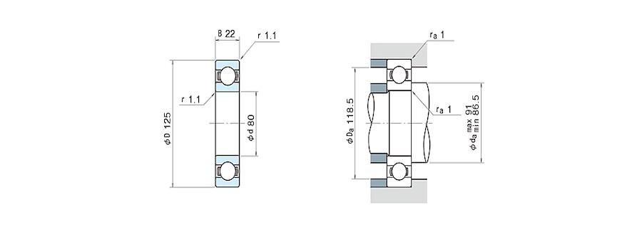 NSK Bearing 6016 &